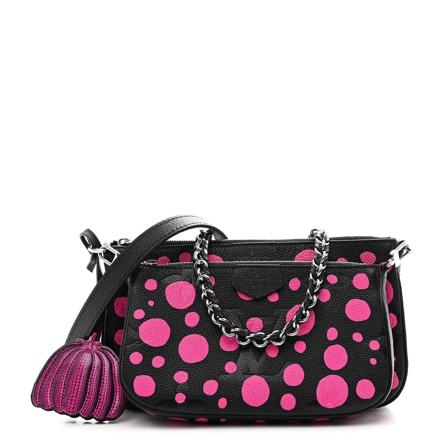 LV X YK Empreinte Multi Pochette Accessories Black Fuchsia