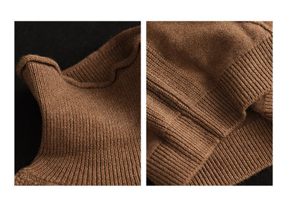 Vintage Twist Knit Turtleneck Vest