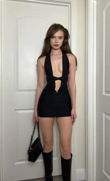 Black Halter Cross Cutout Bodycon Dress | Sexy Backless Mini Dress