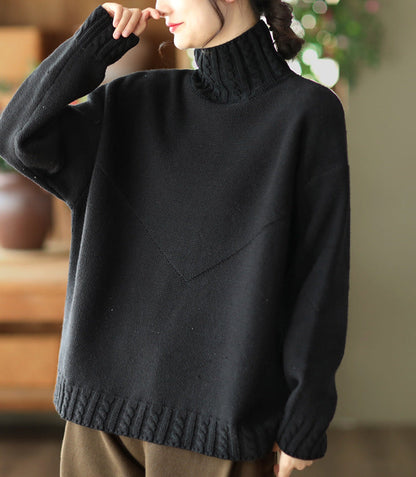 Retro Crochet Temperament Warm Sweater