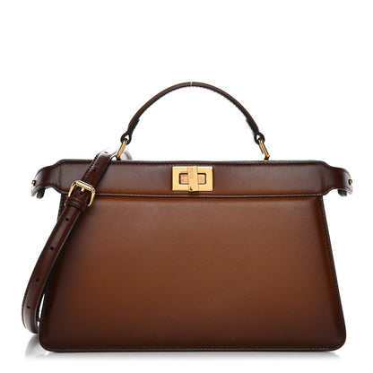 Vitello King Tamponato Medium Peekaboo I SEE U East West Satchel Cuoio