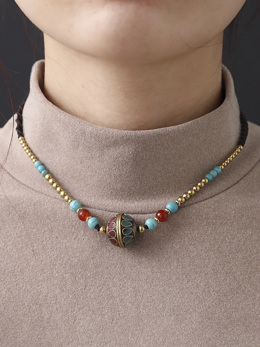 Bohemia Bead Pendant Vintage Women Necklace