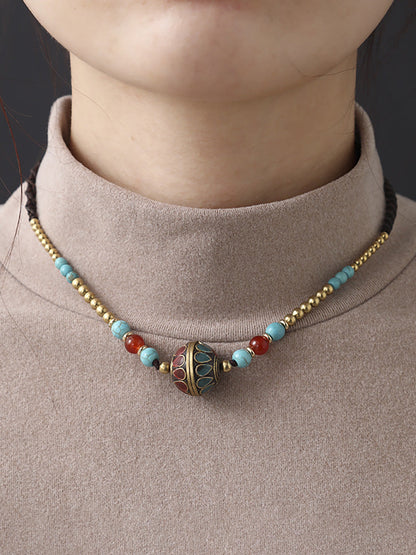 Bohemia Bead Pendant Vintage Women Necklace
