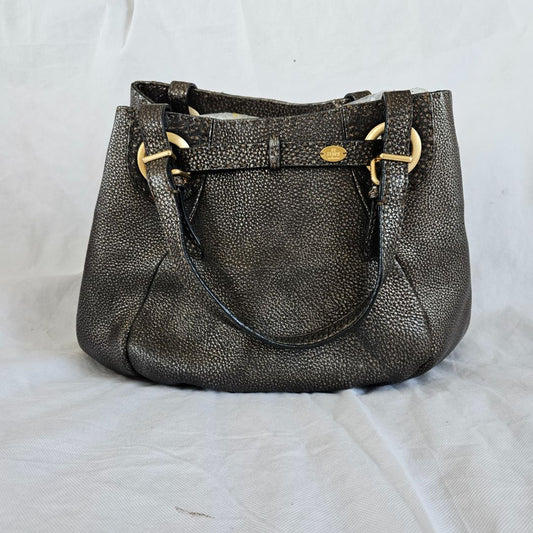 Fendi Ancient Gold Leather Selleria Pomodorino Large Bag