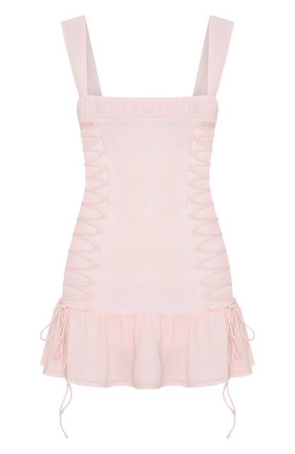 Rush In Mini Dress Baby Pink