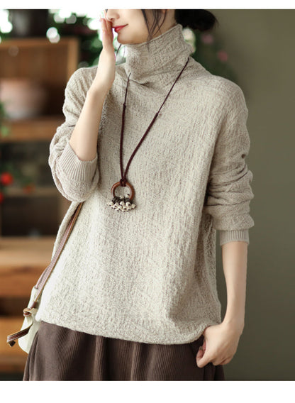 Vintage Jacquard Turtleneck Sweater