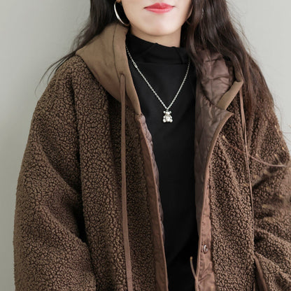 Winter Fleece Patchwork Retro Casual Coat