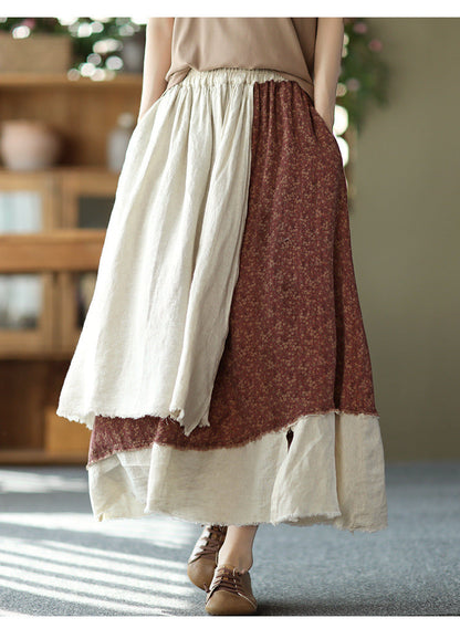 Vintage Heavy Industry Irregular Print Skirt