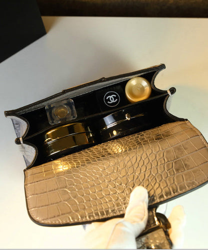 Fashion Gradient Red Crocodile Pattern Durable Women Handbags