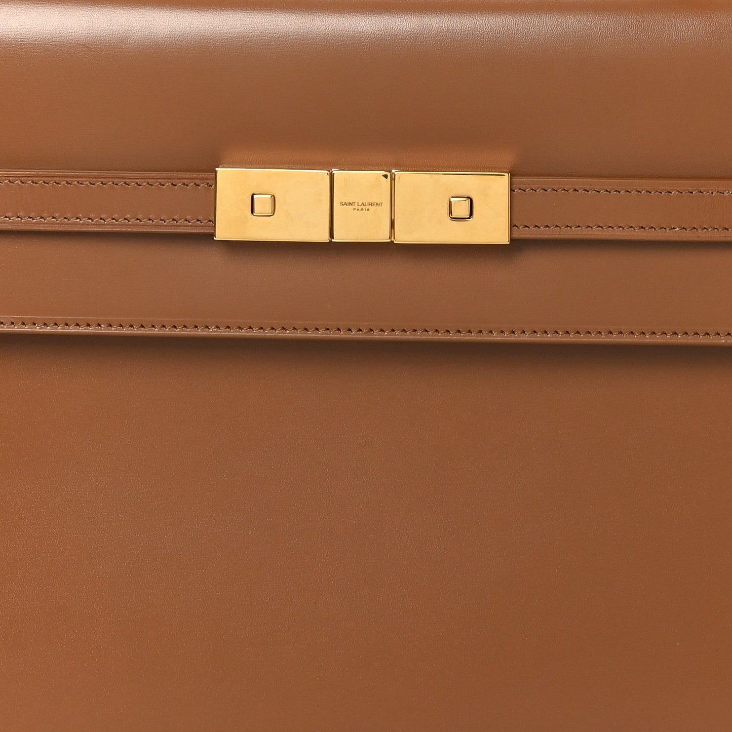 Smooth Calfskin Manhattan Top Handle Brown