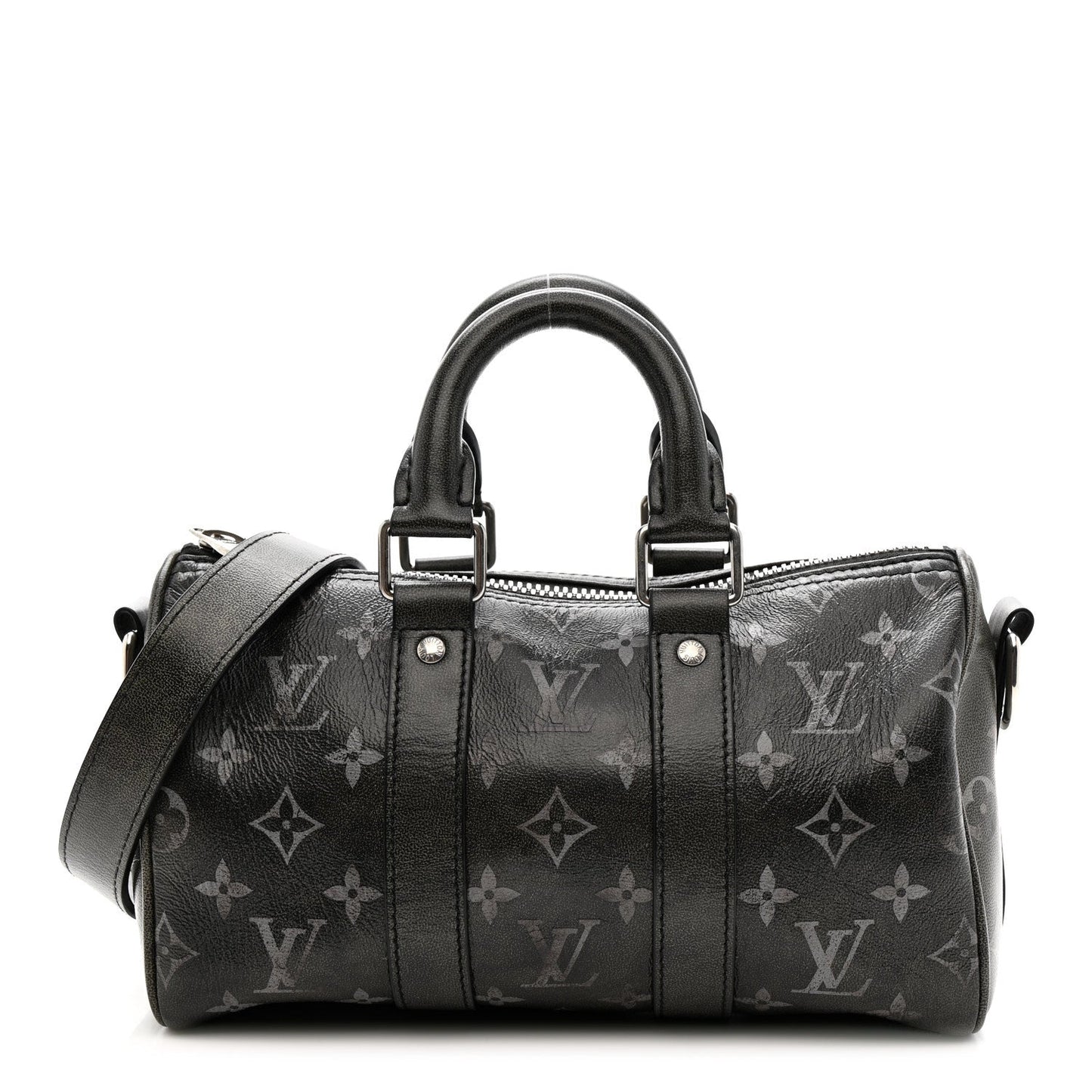 Brushed Monogram Eclipse Keepall Bandouliere 25