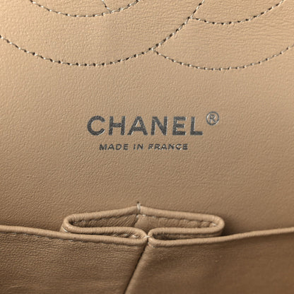 Caviar Quilted Jumbo Double Flap Beige