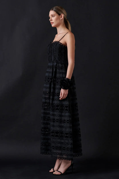 Combination Lace Maxi Dress