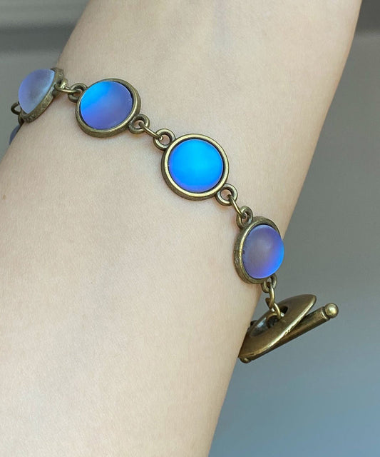 Fine Blue Copper Alloy Chain Bracelet