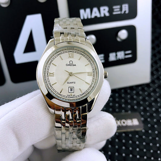 DE VILLE 33MM QUARTZ STEEL WHITE DIAL