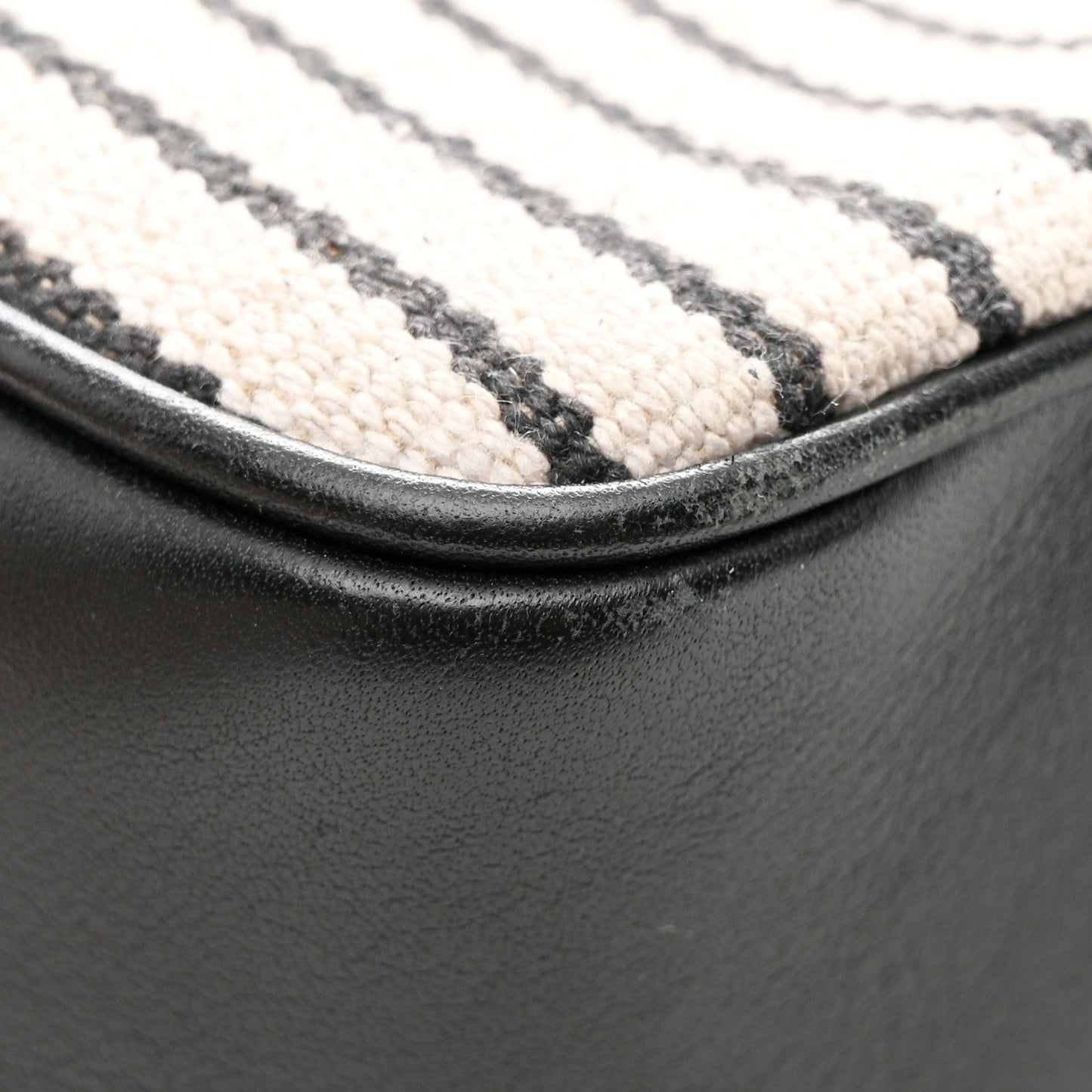 Canvas Calfskin Monogram Lou Camera Bag Black Grey Cream