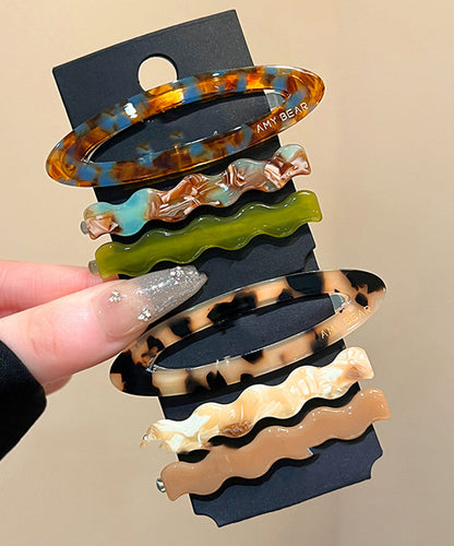 Boutique Blue Alloy Acrylic Hairpin Three Combination Sets