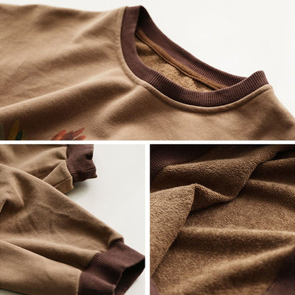 Women  Loose Casual Foral Cotton Sweater