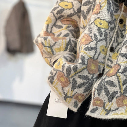 Ethnic Style Jacquard Knitted Literary Plush Sweater