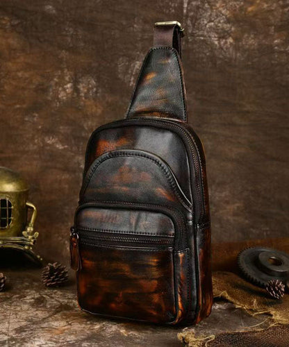 Casual Coffee Calf Leather Versatile Shoulder Bag