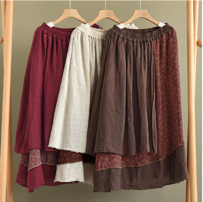 Vintage Heavy Industry Irregular Print Skirt