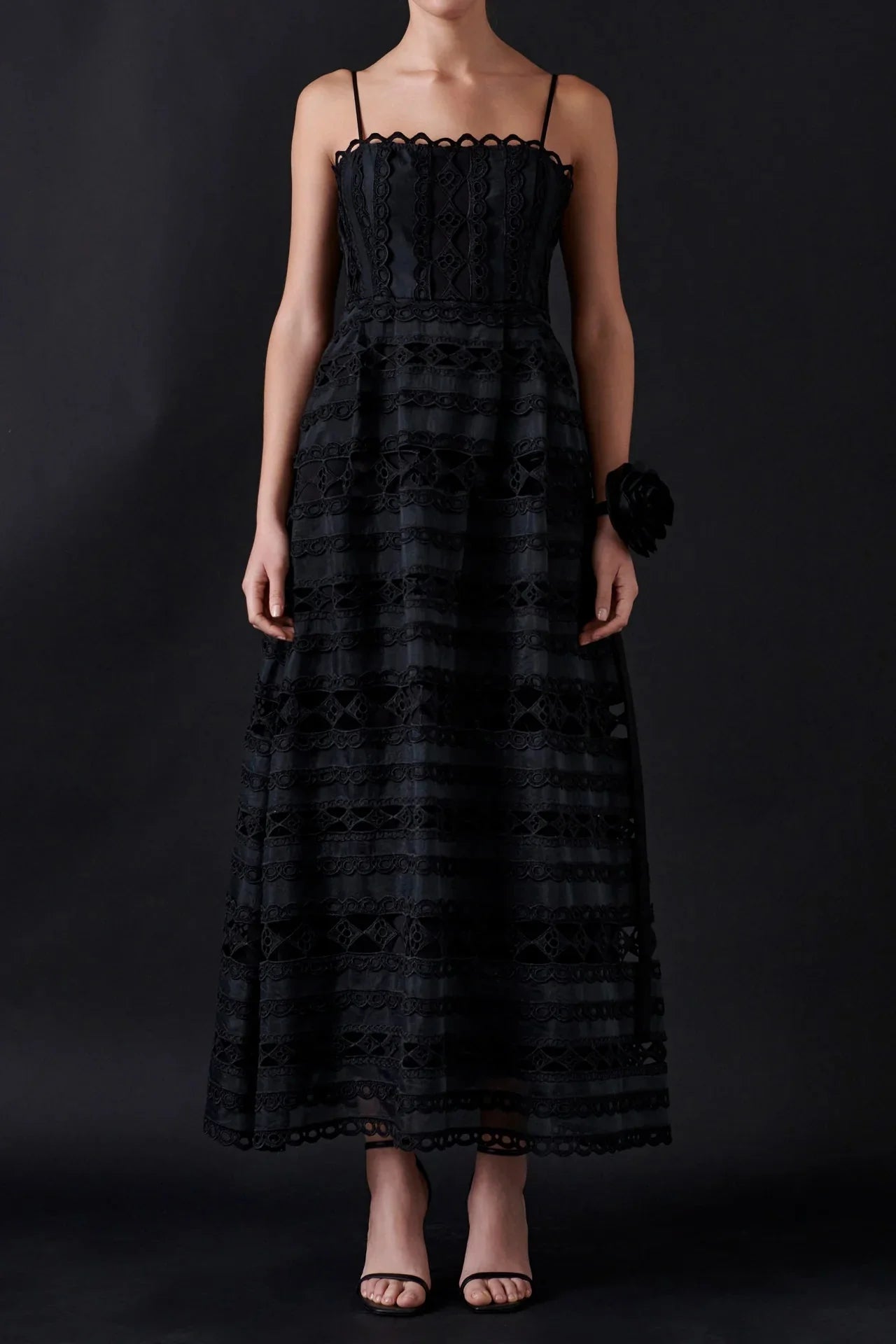Combination Lace Maxi Dress
