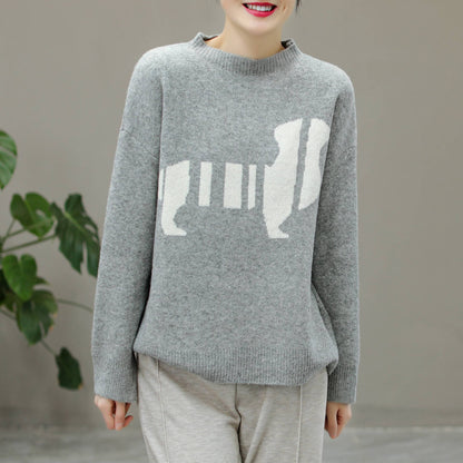 Women Casual Fashion Knitted Winter Sweater