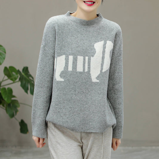 Women Casual Fashion Knitted Winter Sweater