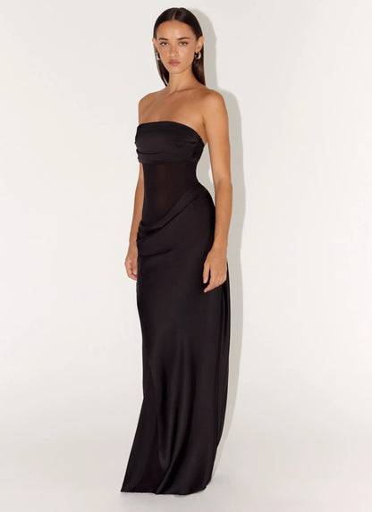 Champagne Skies Maxi Dress - Black