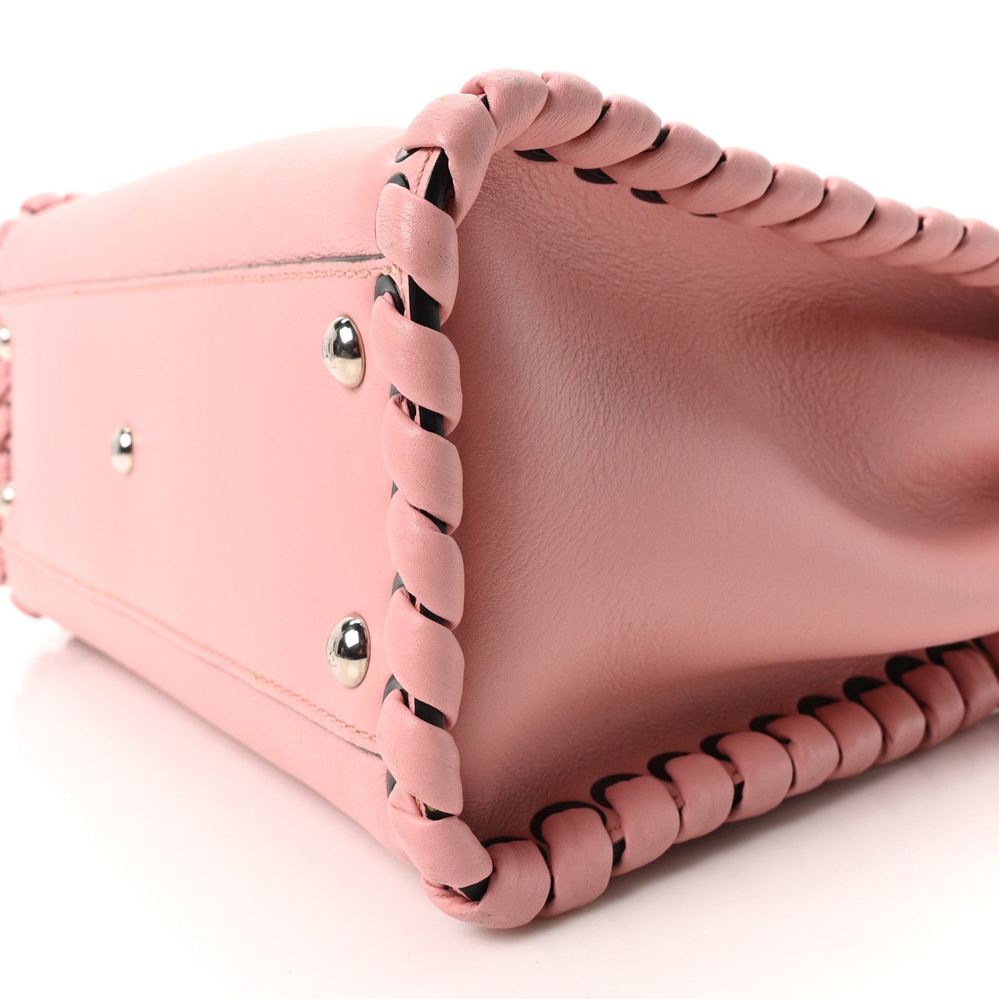 Vitello Seta Lace Up Medium Peekaboo Iconic Satchel Bubblegum