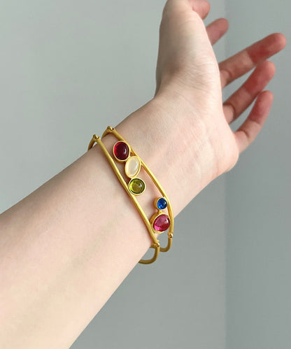 Fashion Gold Copper Alloy Hollow Out Diamond Bracelet