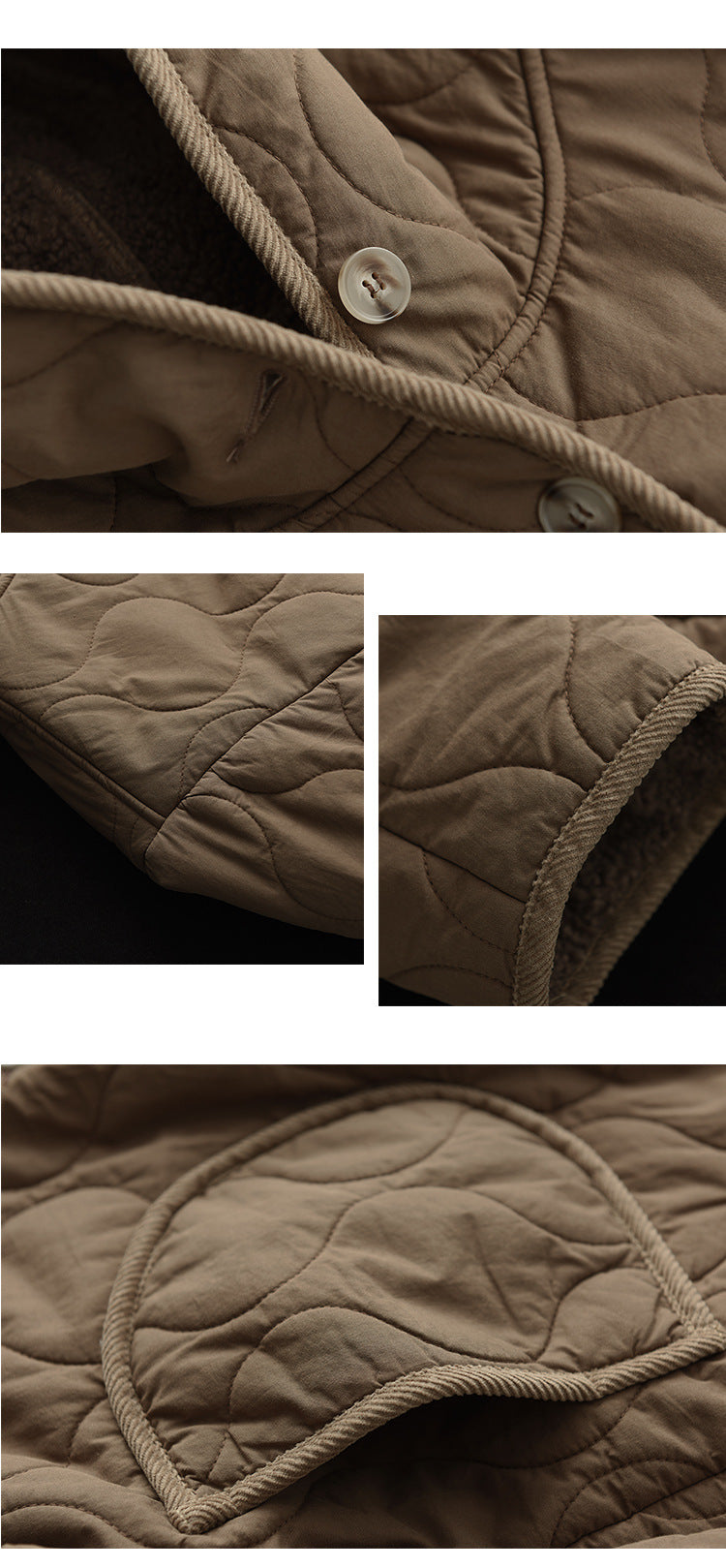 Hooded Thickened Diamond Sherpa Wool Thermal Jacket