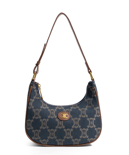Women Khaki Jacquard Solid Durable Canvas Hobo Bag