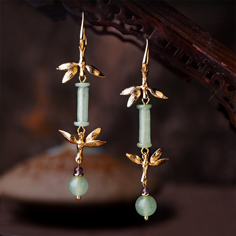 Ethnic Retro Art Bamboo Earrings