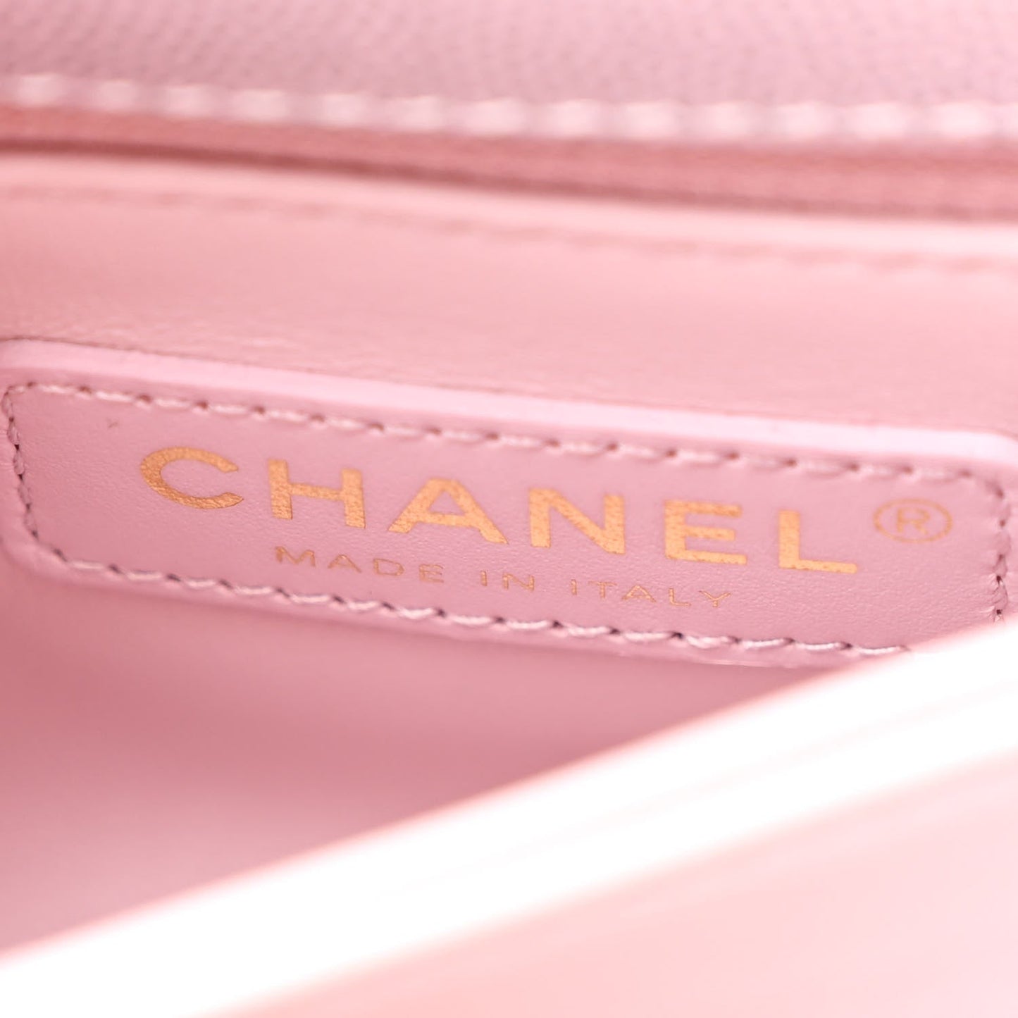 Metallic Caviar Quilted Extra Mini Coco Handle Flap Light Pink
