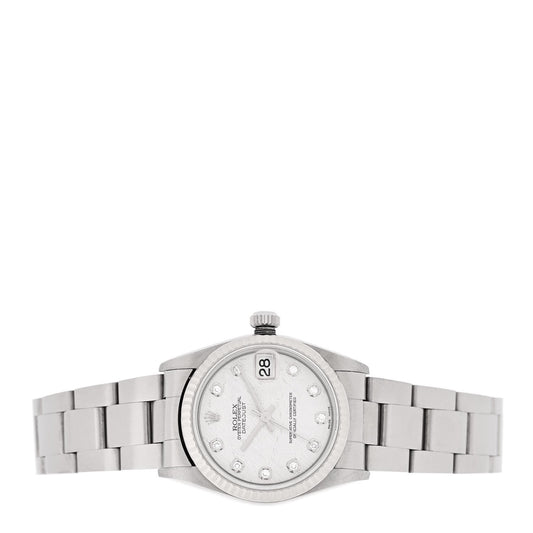 Stainless Steel 18K White Gold Diamond Meteorite 31mm Oyster Perpetual Datejust Watch 78274