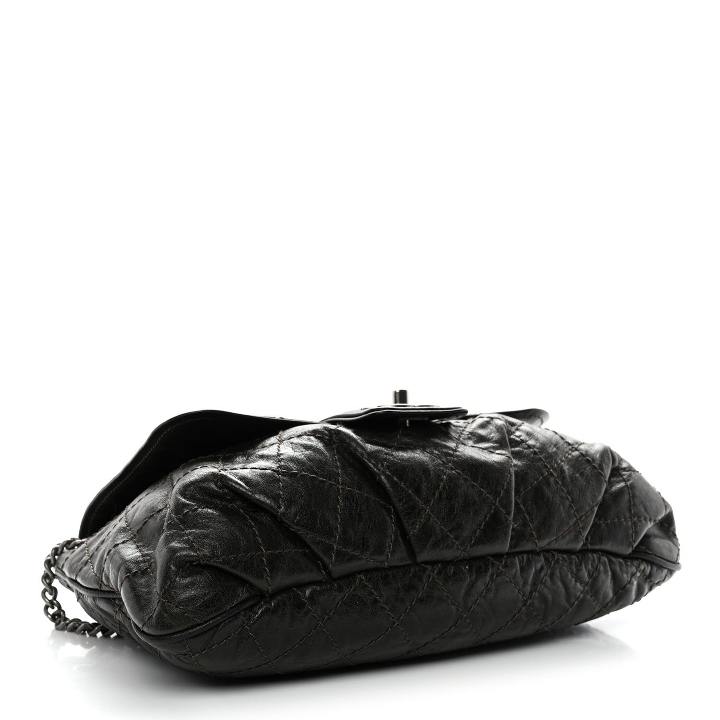 Caviar Aged Calfskin Medium Bubble Graphic Messenger Bag Grey