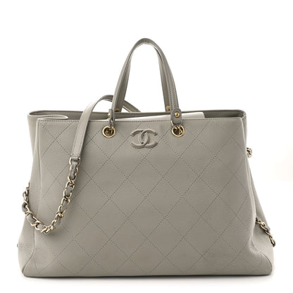 Bullskin Stitched Large Shopping Bag Grey
