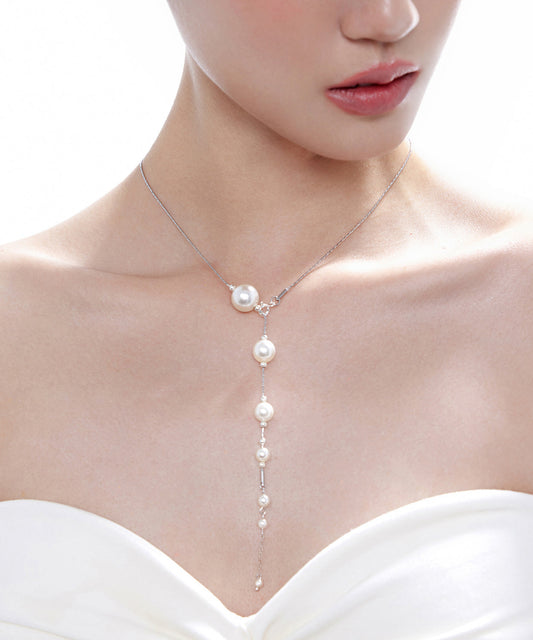 Original Design Adjustable Pearl Clasp Alloy Necklace