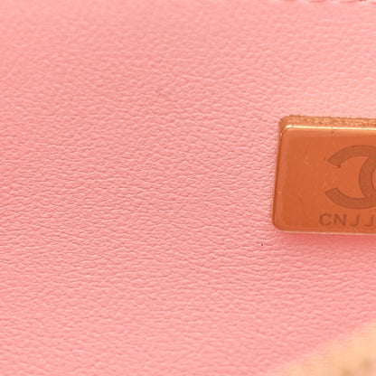 Lambskin Quilted Large CC In Love Heart Bag Light Pink
