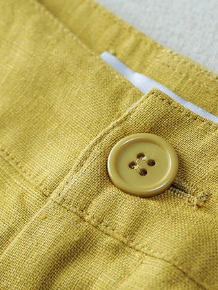 Loose Linen High Waist Solid Versatile Pants