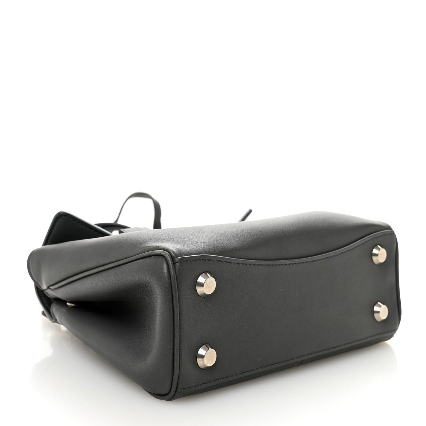 Natural Smooth Calfskin Mini Rodeo Top Handle Handbag Grey