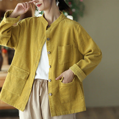 Vintage Cotton Corduroy Pocket Stripe Jacket