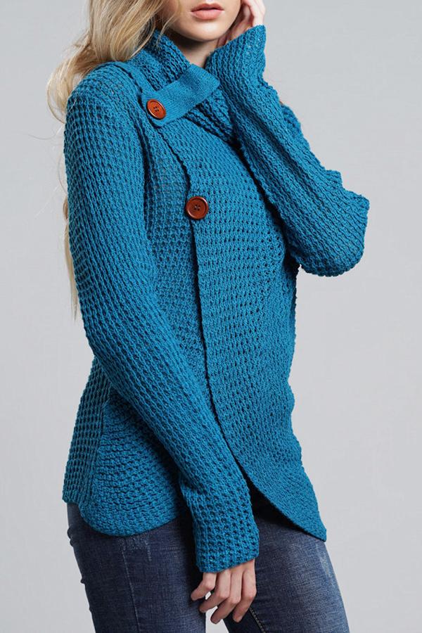 Just For You Sweater Cardigan - Blue