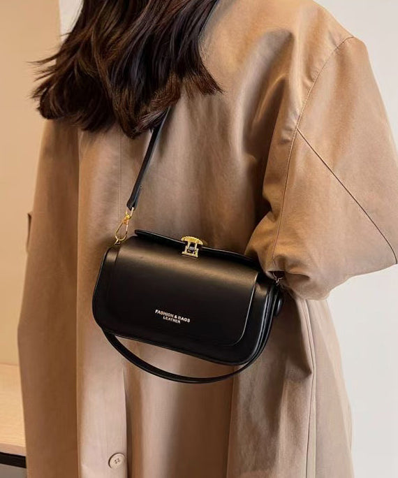 Boutique Black Solid Durable Faux Leather Micro Bag