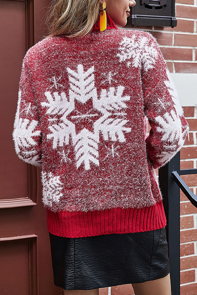 Sweet Snowflake High Neck Sweater