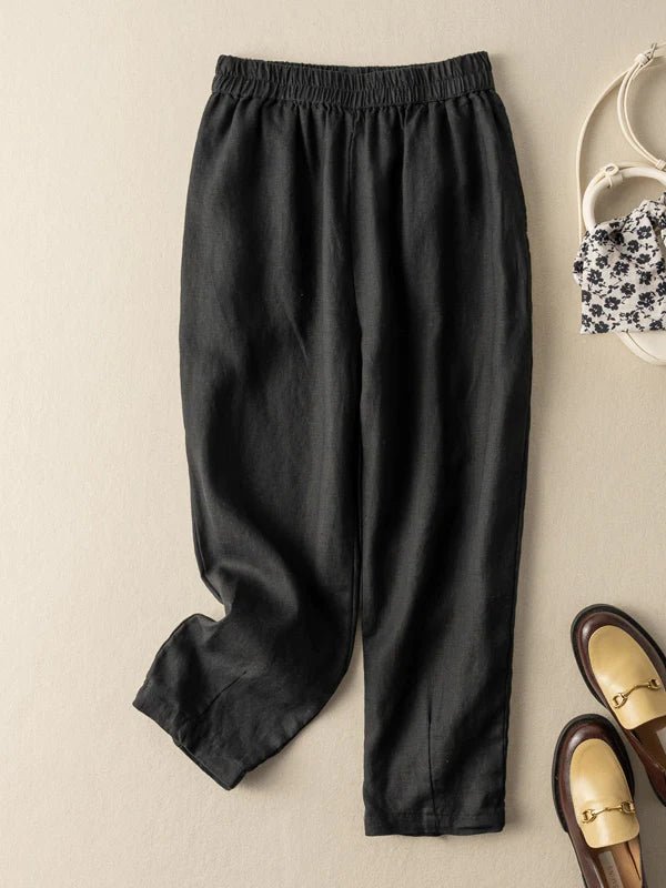 Pure Color Casual Linen Harem Pants