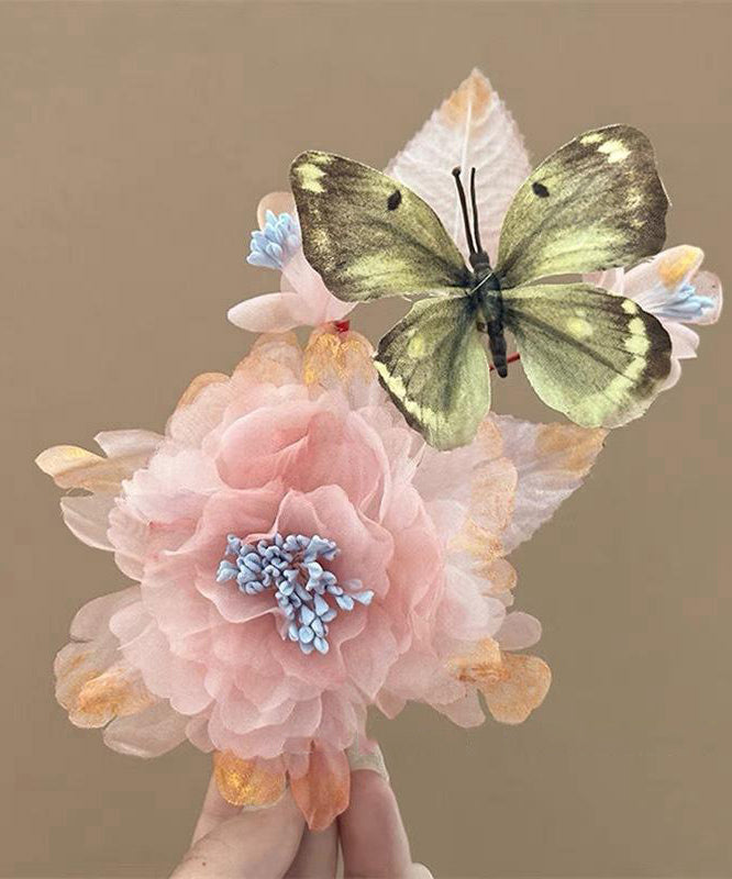 Vintage Multi Tulle Butterfly Floral Hairpin