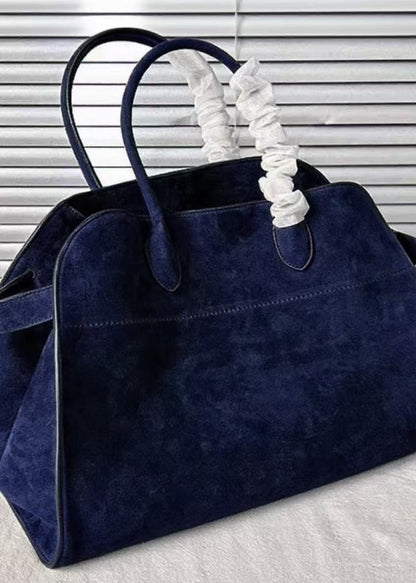 Fashion Grayish blue Large Capacity Suede Tote Handbag