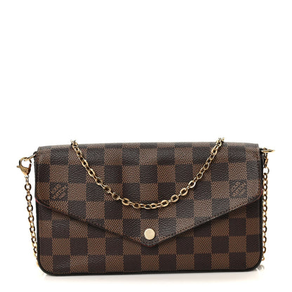 Damier Ebene Pochette Felicie Chain Wallet